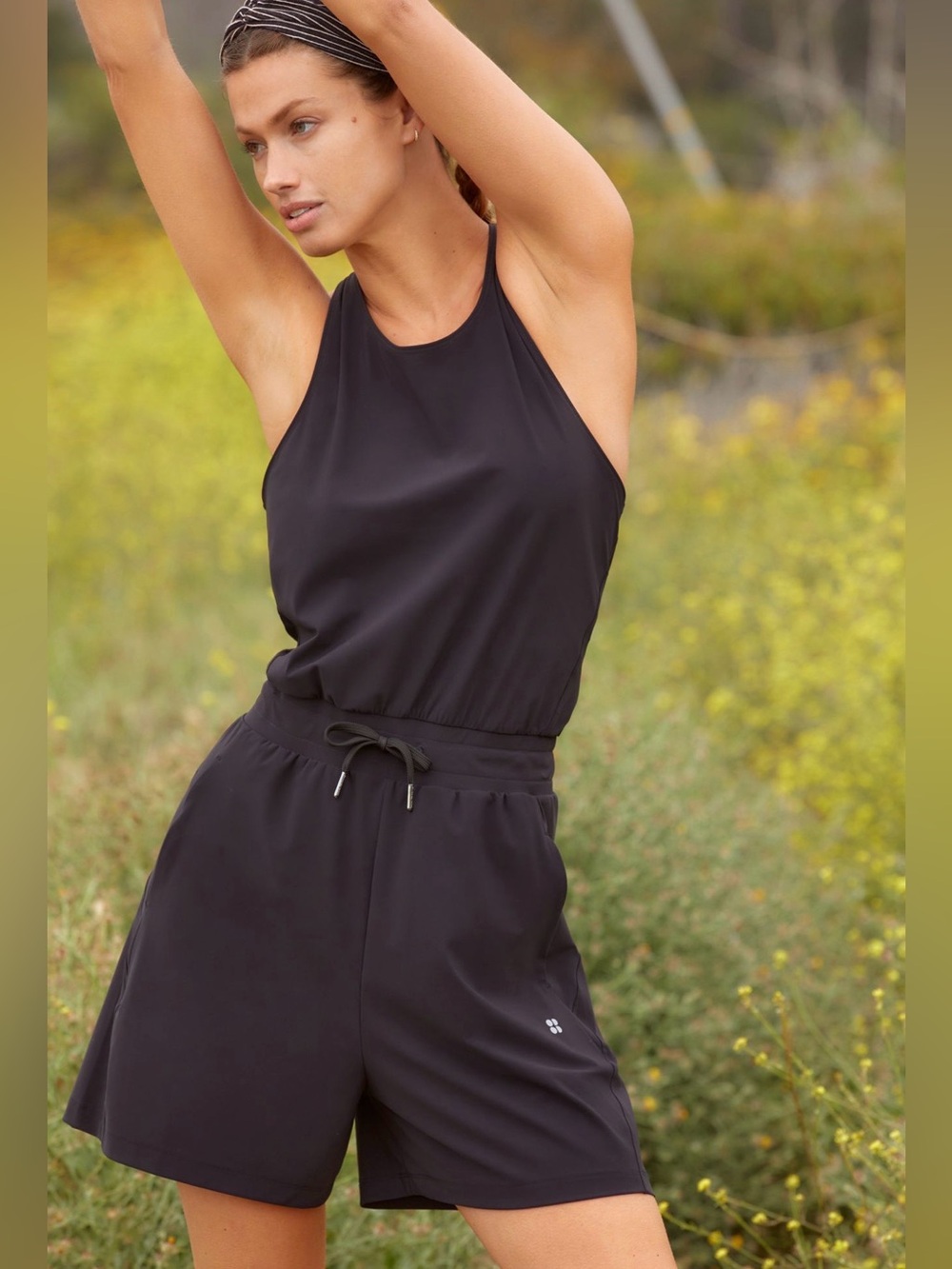 🖤 NWT Sweaty Betty Explorer Romper Black Utility Jumpsuit Activewear Size XXL